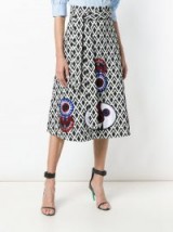 KATYA DOBRYAKOVA printed midi a-line skirt ~ tie waist skirts