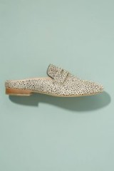 Maruti Leopard-Print Slip-On Flats at Anthropologie ~ monochrome mules