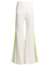 ELLERY Love Affair striped crepe trousers ~ chic ivory extreme flares