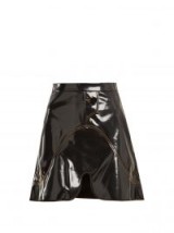 ELLERY Milky-Way PVC mini skirt ~ shiny black a-line skirts