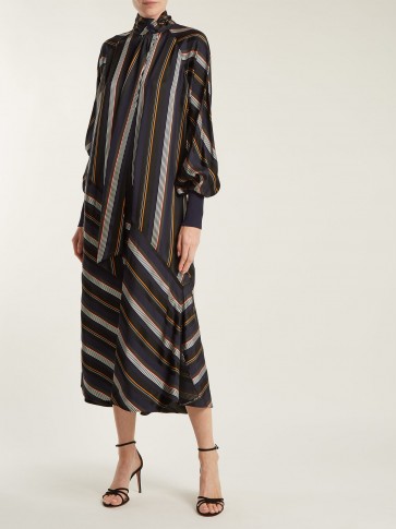 ROKSANDA Odelle striped satin dress ~ chic clothing