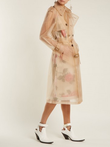 MAISON MARGIELA Organza trench coat ~ sheer beige coats