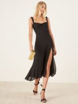 Reformation Peridot Dress Black | LBD | side slit summer frock