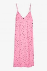 Topshop Red and Pink Spot Slip Dress