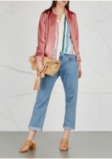 SAMSØE & SAMSØE Cara pink satin bomber jacket ~ casual luxe