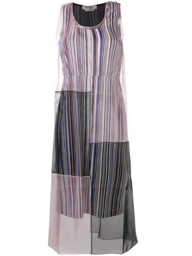 SPORTMAX sheer patchwork design dress ~ essential summer shift