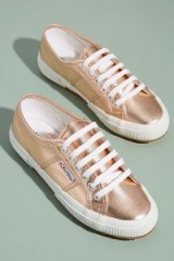 Superga Cotmetu Metallic Trainers in Rose ~ gold sneakers ~ sports luxe