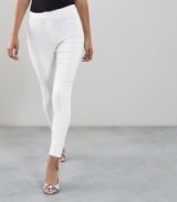 REISS ARLA SEAM DETAIL SKINNY TROUSERS OFF WHITE ~ chic summer skinnies