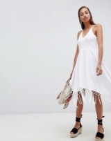 ASOS DESIGN tassel hem hanky sundress | holiday style dresses