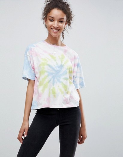 ASOS T-Shirt in Pastel Tie Dye / multicoloured pastels