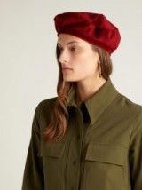 REINHARD PLANK HATS Basco red velvet beret