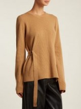 STELLA MCCARTNEY D-ring ribbed sweater ~ chic camel knitwear