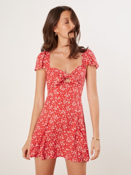 Reformation Elio Dress in Merci | cut out back floral frock