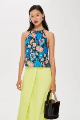 TOPSHOP Floral Halter Top / summer halterneck