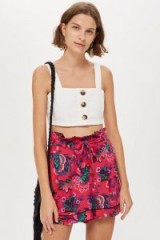 TOPSHOP Pink Floral Pyjama Shorts