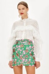 TOPSHOP Flower Sequin Mini Skirt / my floral romance