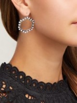 ISABEL MARANT Hexagon crystal-embellished drop earrings ~ chic statemnet