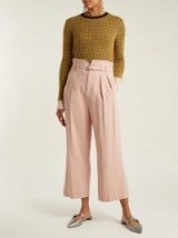 REDVALENTINO High-rise notched-waist trousers ~ pale-pink pants