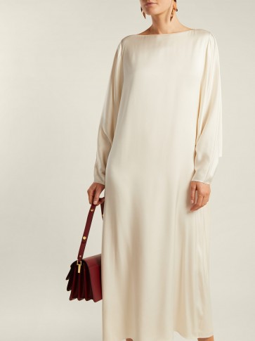 THE ROW Impey ivory silk dress ~ chic & effortlessly style