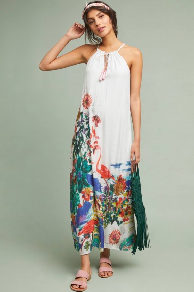 Postmark Kellu Printed Halterneck Dress ~ feminine vacation maxi