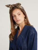 HOUSE OF LAFAYETTE Leopard-print bow silk headband ~ animal prints