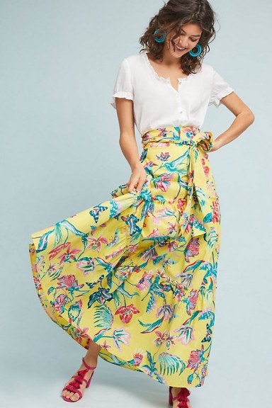 Banjanan Leticia Maxi Skirt Yellow Motif ~ summer boho style