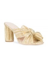 LOEFFLER RANDALL Penny mules – gold raffia style sandals