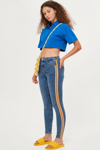 MOTO Orange Side Stripe Jamie Jeans | skinny denim