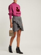 ISABEL MARANT ÉTOILE Nel ruffled grey wool mini skirt | gathered frill trim