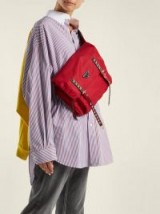 PRADA New Vela red leather-trimmed belt bag | large nylon fanny pack