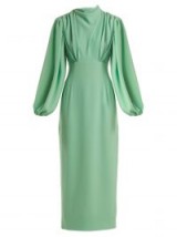 EMILIA WICKSTEAD Niamh mint-green stretch-crepe pencil dress ~ elegant vintage style