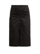 NO. 21 Ruched duchesse-satin midi skirt ~ instant chic