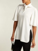 ELLERY Salvador neck-tie crepe blouse ~ fluid ivory tops