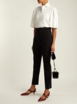 ELLERY Santiago slim-leg crepe trousers ~ side buttoned hems