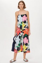 TOPSHOP Strappy Floral Jumpsuit / bold flower prints