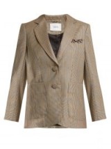 ERDEM Alvine crystal-appliqué houndstooth blazer ~ embellished checked jackets