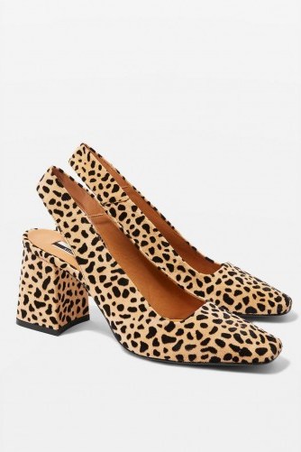 gainor leopard print slingback shoes