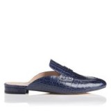 L.K. Bennett ILIANA NAVY CROC FLATS ~ casual luxe