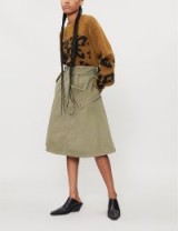 JW ANDERSON Pocket-panel cotton-drill skirt in khaki | utilitarian fashion