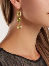 BRIGID BLANCO 18kt gold, citrine & peridot earrings ~ green and yellow drops