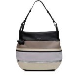 RADLEY CHARTWELL MEDIUM ZIP-TOP HOBO BAG / striped leather handbags