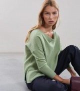 REISS SELINA PALE GREEN BATWING JUMPER