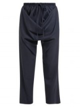 VIVIENNE WESTWOOD Serge Tilke draped-front wool trousers ~ contemporary pants