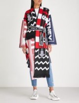 STELLA MCCARTNEY Multi logo-embroidered wool-blend coat – bold mixed prints