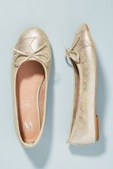 Vanessa Wu Star Ballet Flats Silver ~ metallic ballerinas