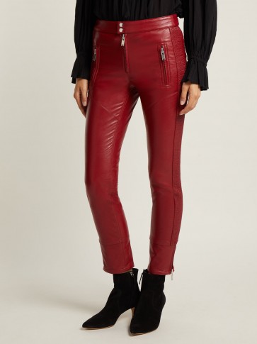 ISABEL MARANT ÉTOILE Zappery faux-leather trousers ~ red skinnies