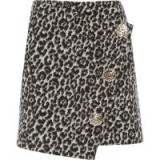 River Island Brown leopard print wrap front mini skirt | animal prints | colours for autumn