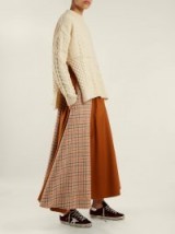 GOLDEN GOOSE DELUXE BRAND Cadria burnt-orange contrast-panel checked skirt