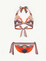 CAMILLA Geisha Girl halterneck bikini – mixed print bikinis