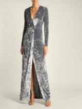 GALVAN Cloud silver hammered velvet gown ~ luxe event wear